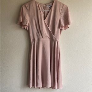 Express satin wrap mini dress
